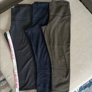 Lululemon Cotton Blend Leggings. Cropped. Great condition! All 3 for $50!!